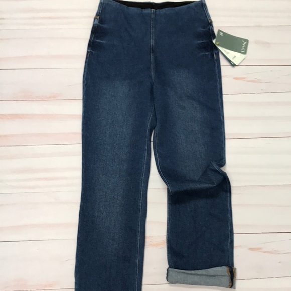 Lysse Boyfriend Denim Leggings Mid Wash Small New - Picture 5 of 8